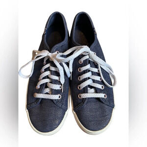 Keds Women’s 6.5 Kickstart Lurex Navy Denim Rose gold Shimmer Sneakers
